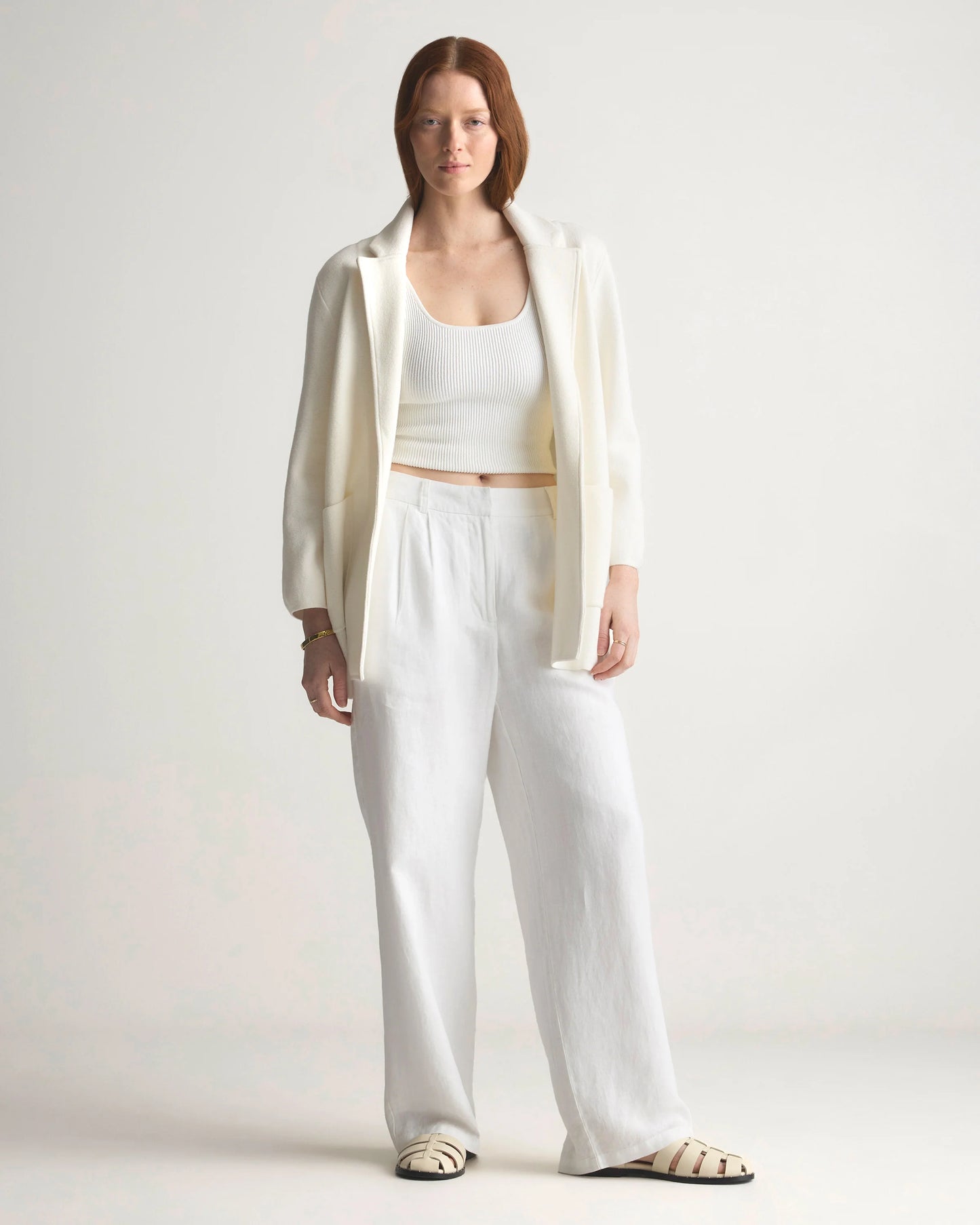 100% Organic Cotton Knit Blazer - XS / Heather Dove Grey
