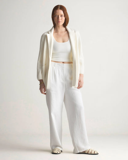 100% Organic Cotton Knit Blazer - XS / Heather Dove Grey
