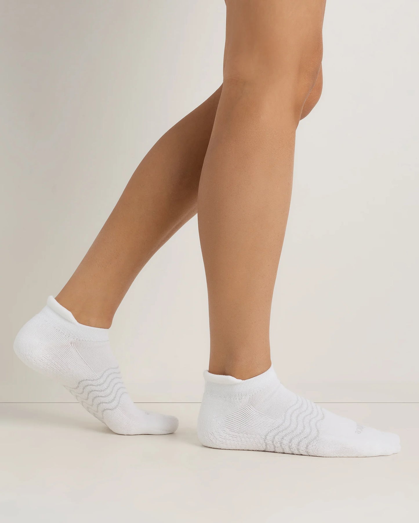 Everyday Cotton Pilates Gripper Ankle Socks (4-pack) - S / White