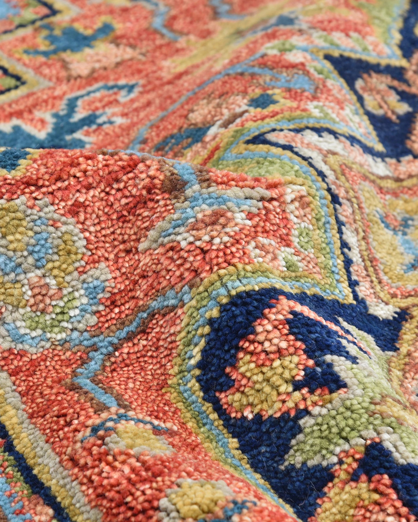 Sina Hand-Knotted Wool Rug - 5' x 8' / Red