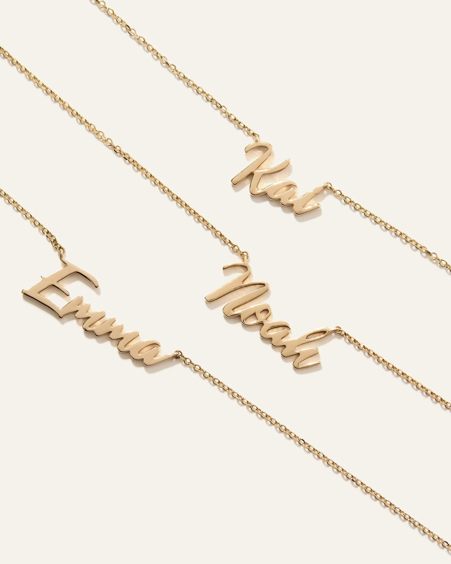 14K Gold Script Name Necklace - One Size / Yellow Gold
