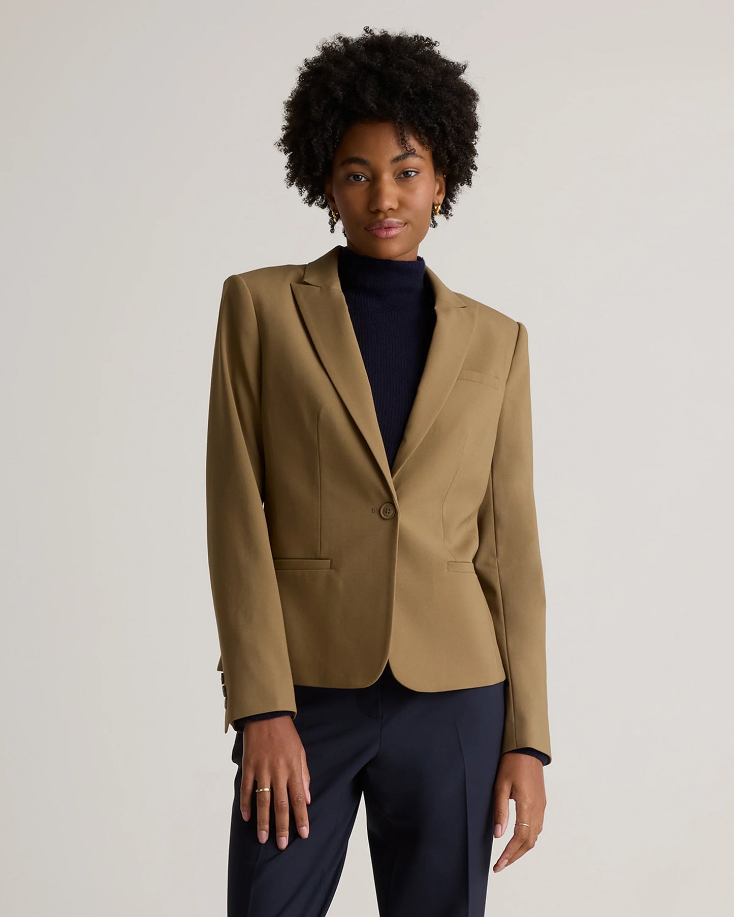 Italian Wool Tailored Blazer - XS / Navy