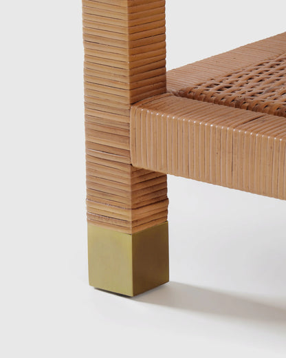 Handwoven Rattan Bookcase - One Size / Natural