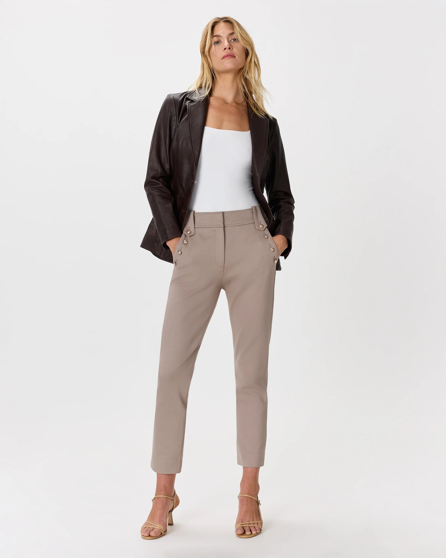 Ultra-Stretch Ponte Straight Leg Mariner Pants - XS / Morel Grey