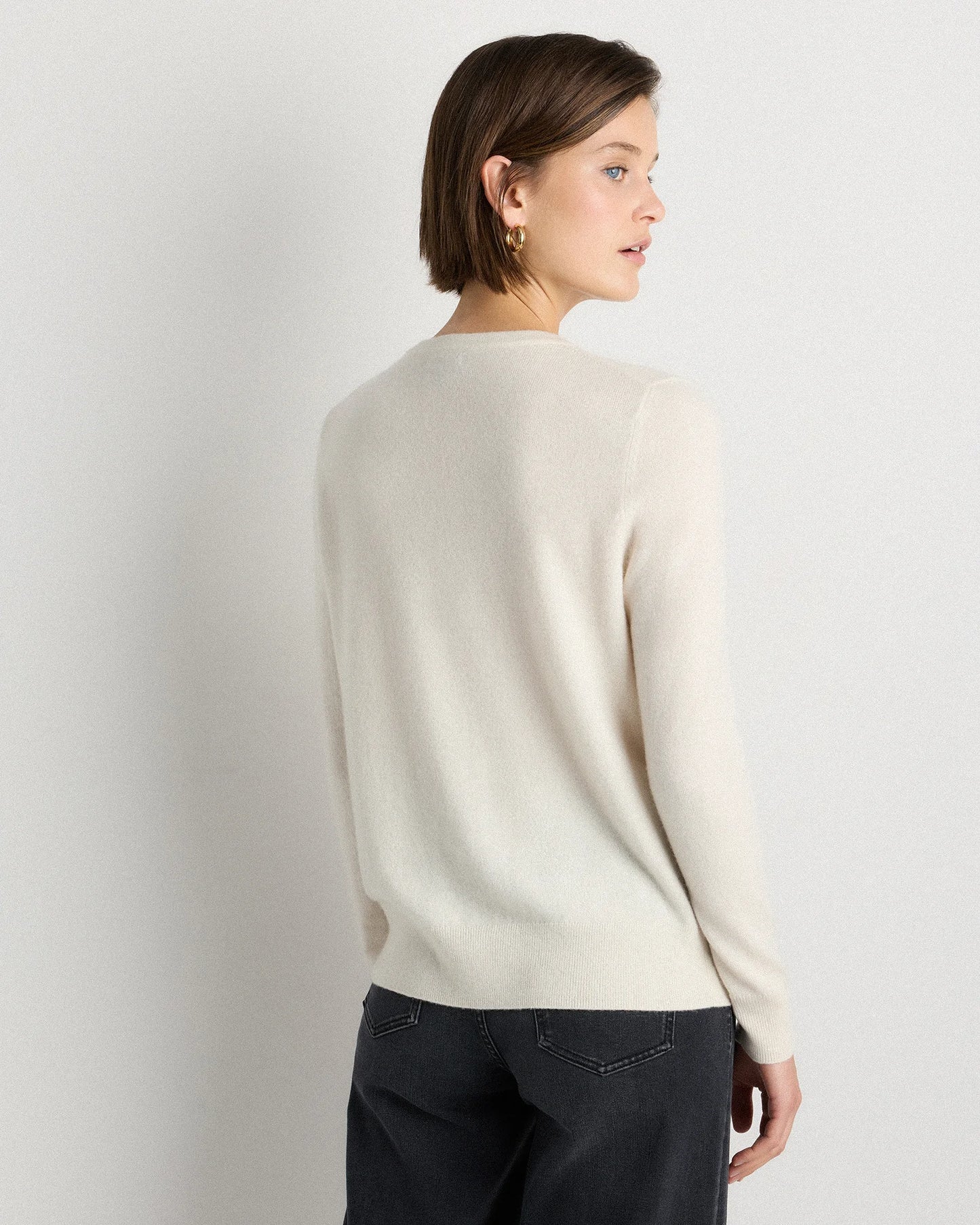 Mongolian Cashmere Cardigan Sweater - XS / Black