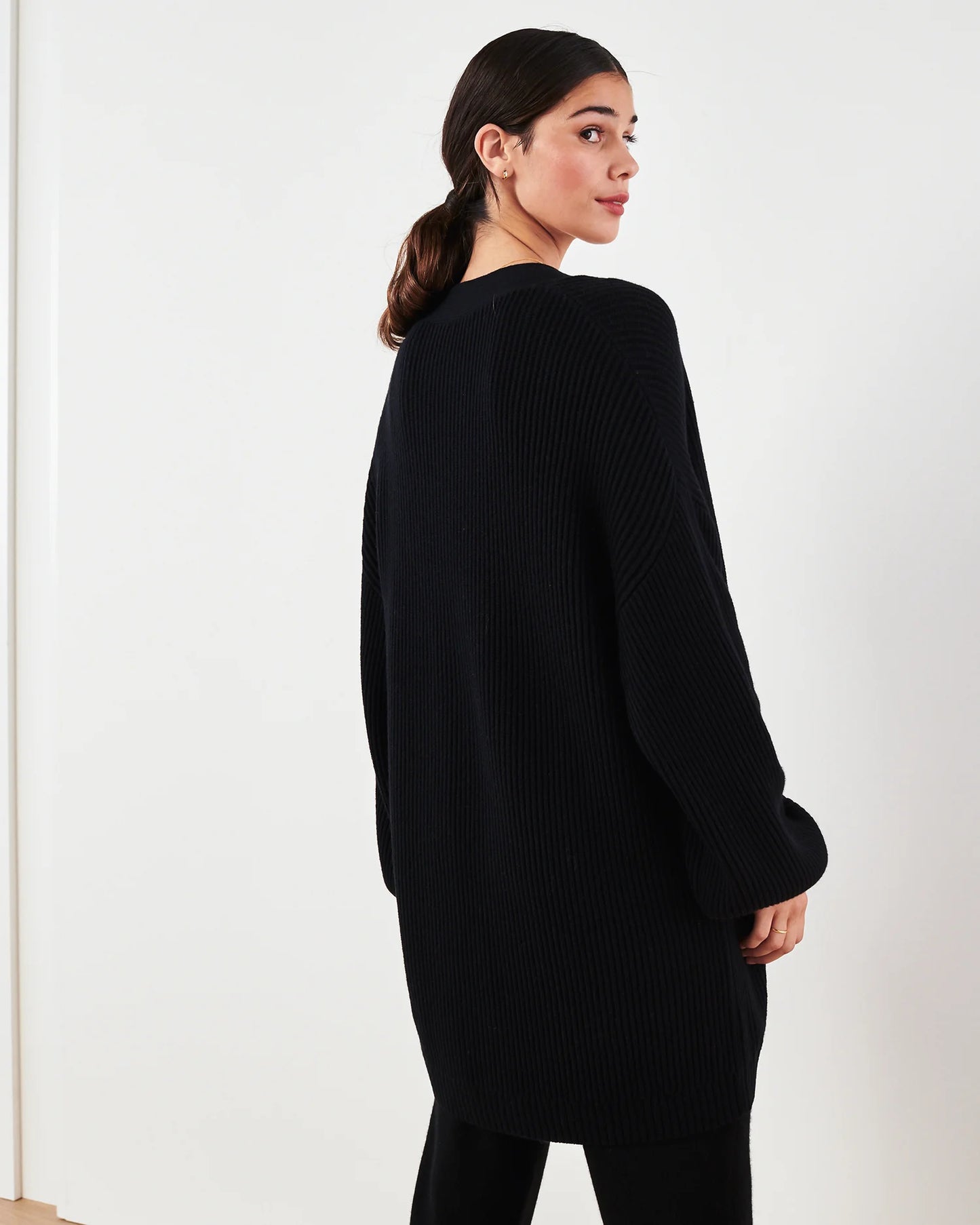 100% Organic Cotton Oversized Cardigan - XS / Camel