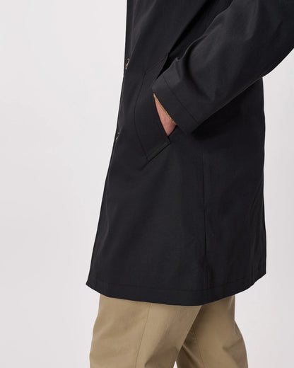 Comfort Stretch Trench Coat - S / Midnight Black