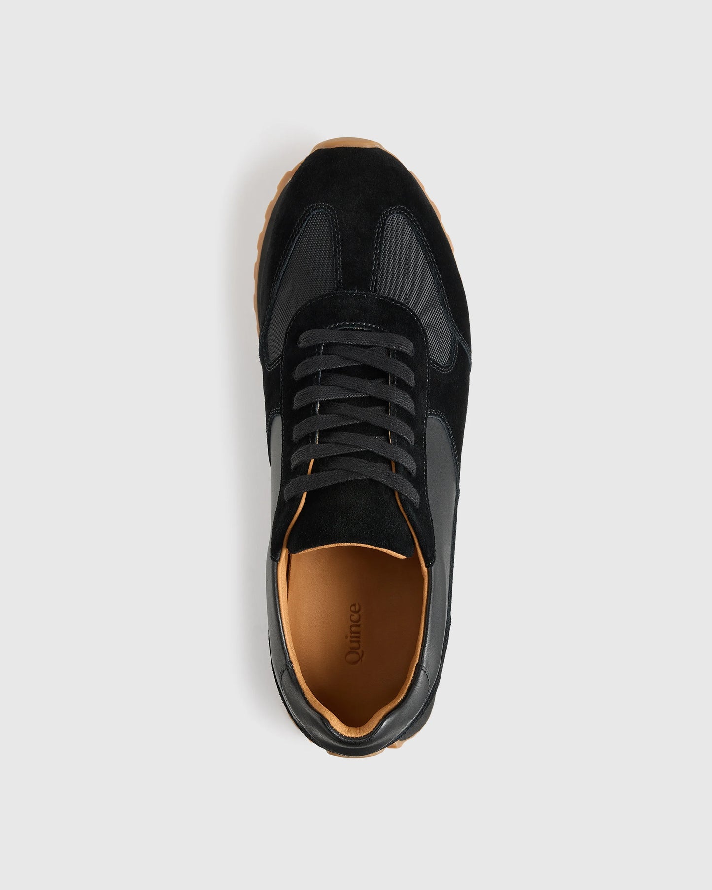 Italian Leather and Suede Retro Runner - 7 / Dark Navy