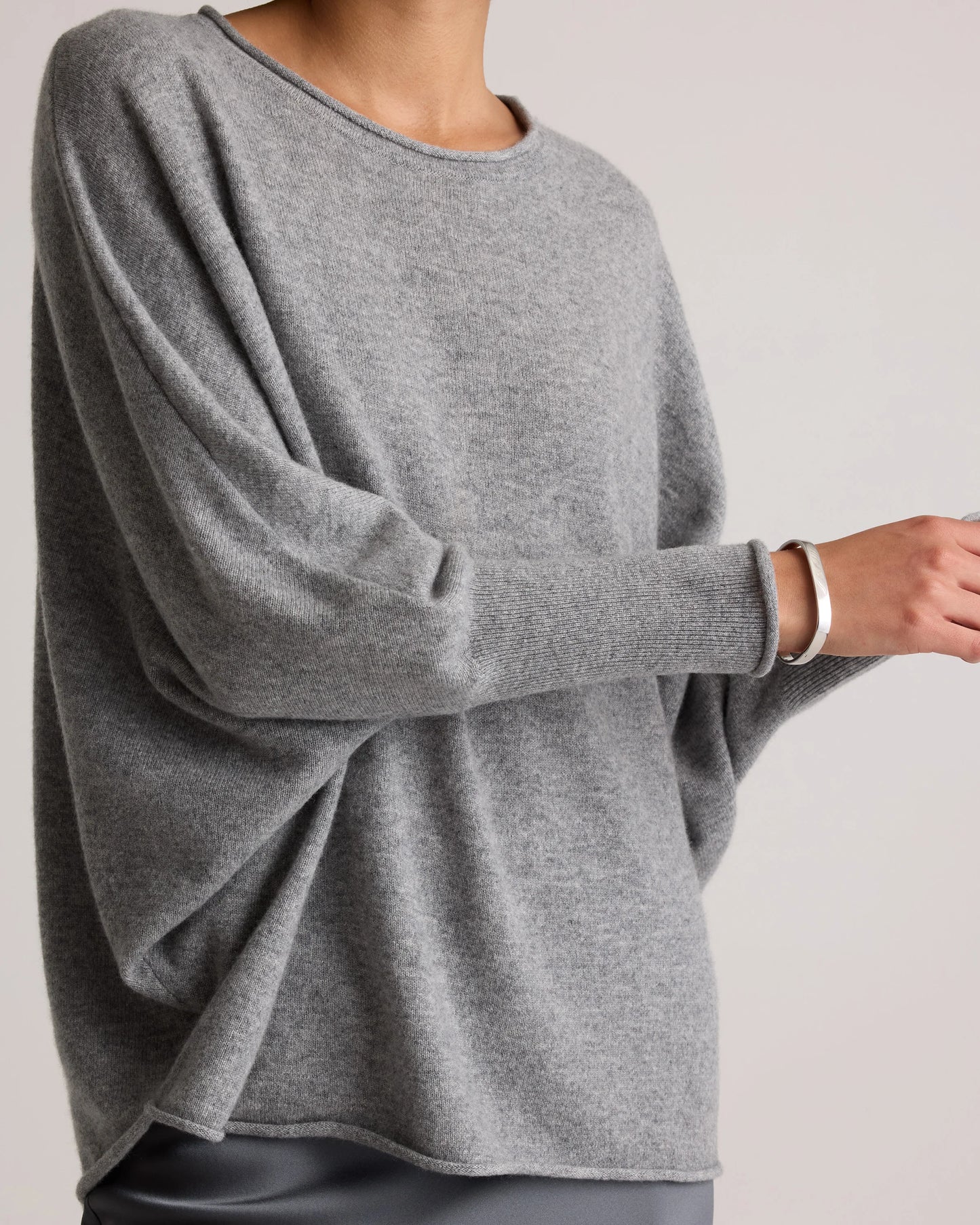 Mongolian Cashmere Batwing Sweater - S/M / Black