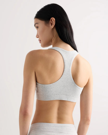 Organic Cotton Racerback Bralette (2-Pack) - XS / Black