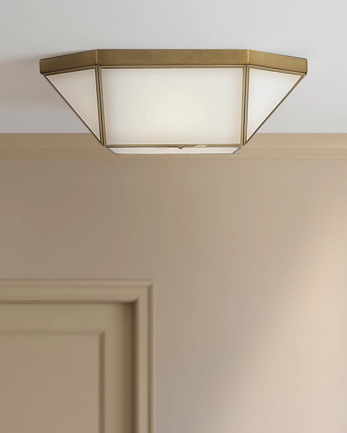 Geometric Steel Flush Mount - One Size / Silver