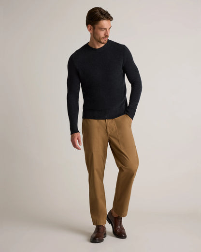 Luxe Baby Cashmere Crewneck Sweater - S / Heather Pewter