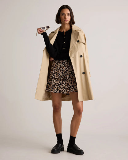 100% Washable Silk Mini Skirt - XS / Champagne