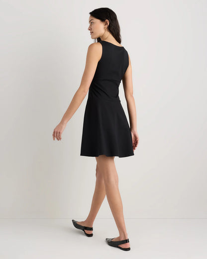 Organic Stretch Jersey Drop Waist Mini Dress - XS / Espresso