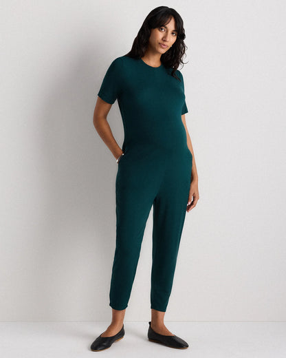 Bamboo Jersey Maternity Everyday Jumpsuit - XS / Deep Navy