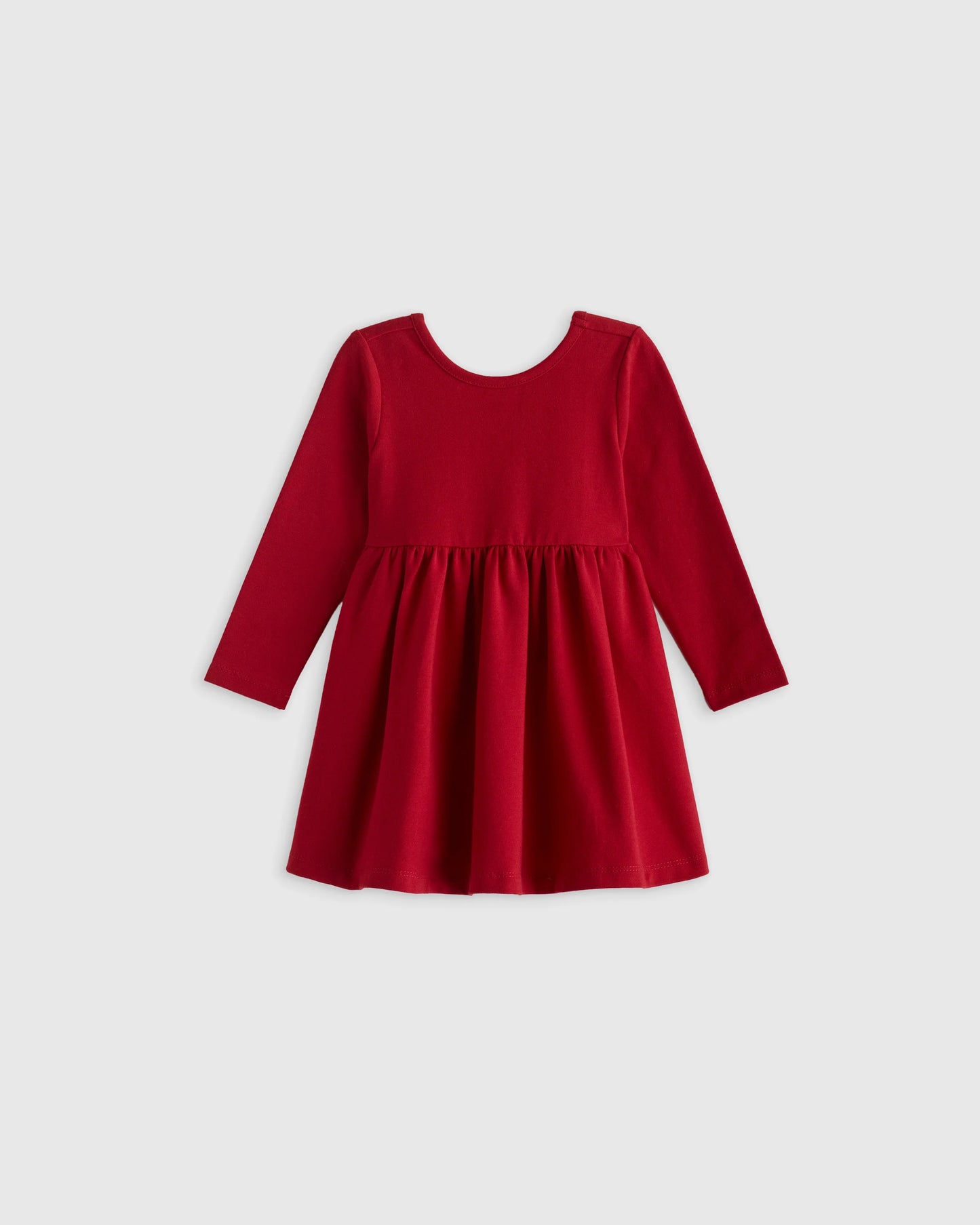 Organic Cotton Long Sleeve Skater Dress - 0-3M / Flower Buds