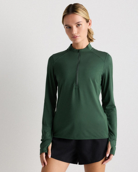Race Day Half-Zip Pullover - XS / Big Sur Green