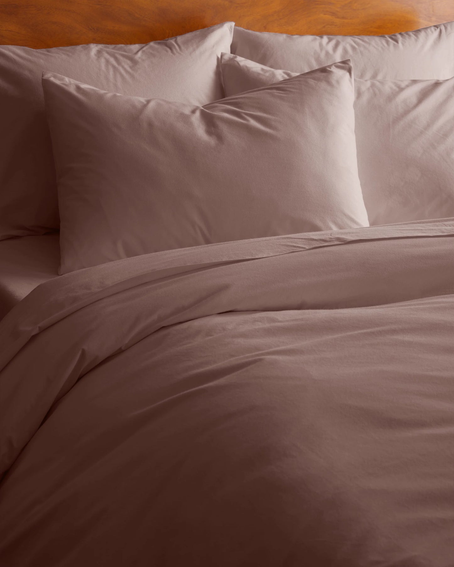 Organic Brushed Cotton Duvet Cover - Twin / Toffee