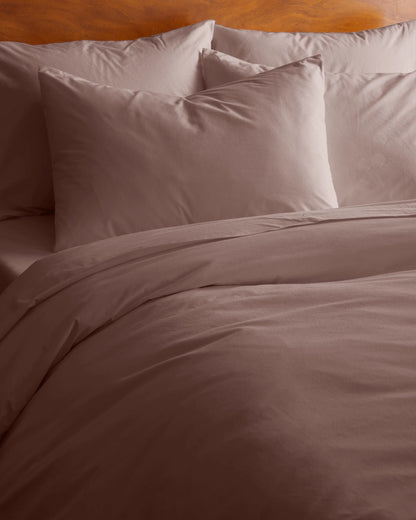 Organic Brushed Cotton Sham Set - Standard / Toffee
