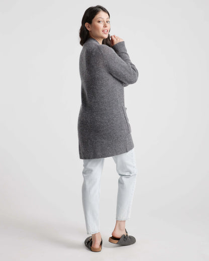 Baby Alpaca-Wool Oversized Cardigan - XS / Black
