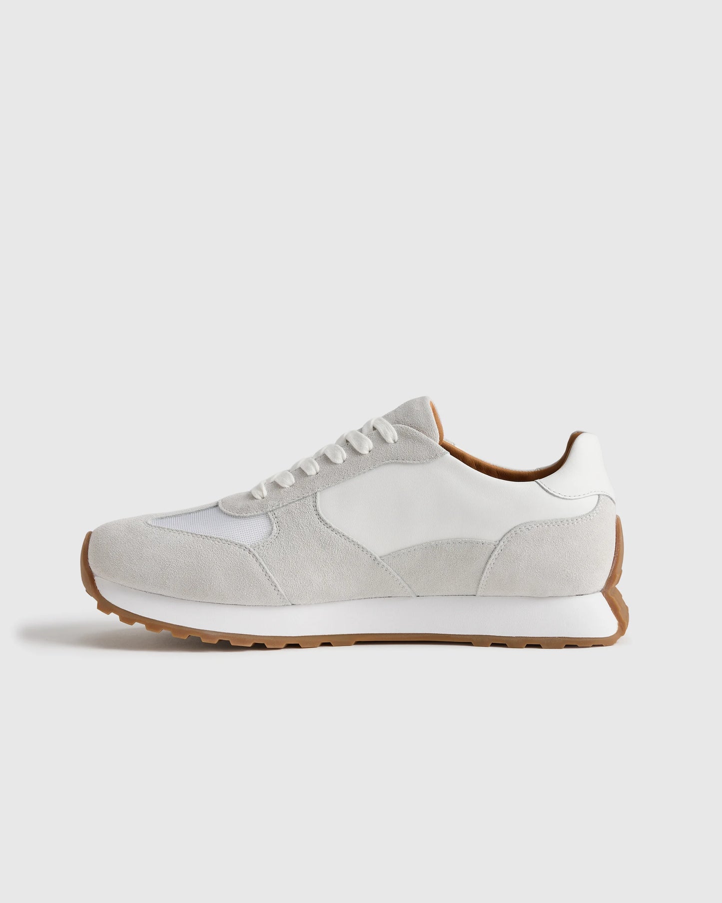 Italian Leather and Suede Retro Runner - 7 / Dark Navy