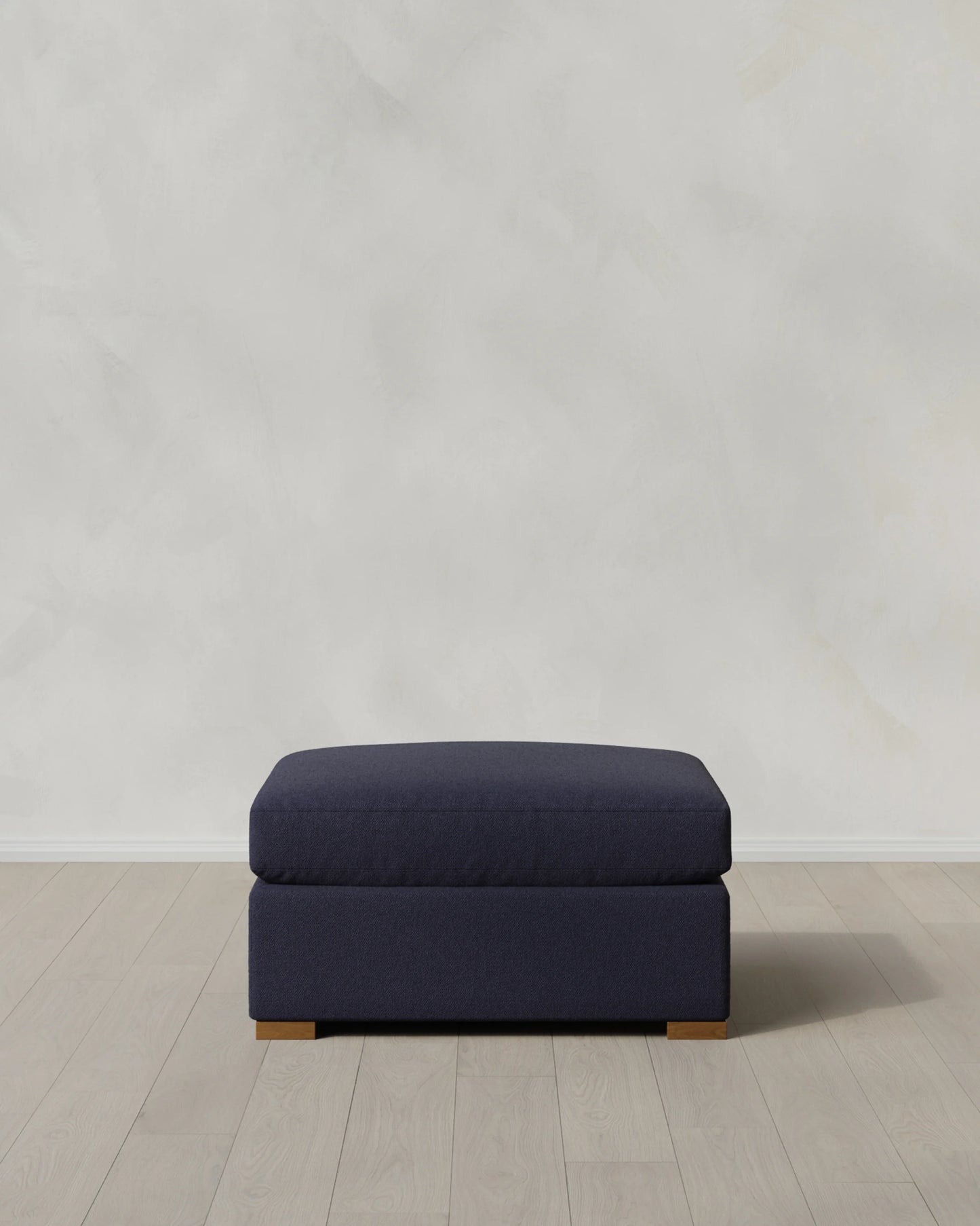 Hollis Slope Arm Ottoman in Performance Basketweave - 37" / Flax