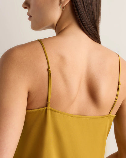Washable Stretch Silk V-Neck Cami - XS / Ivory