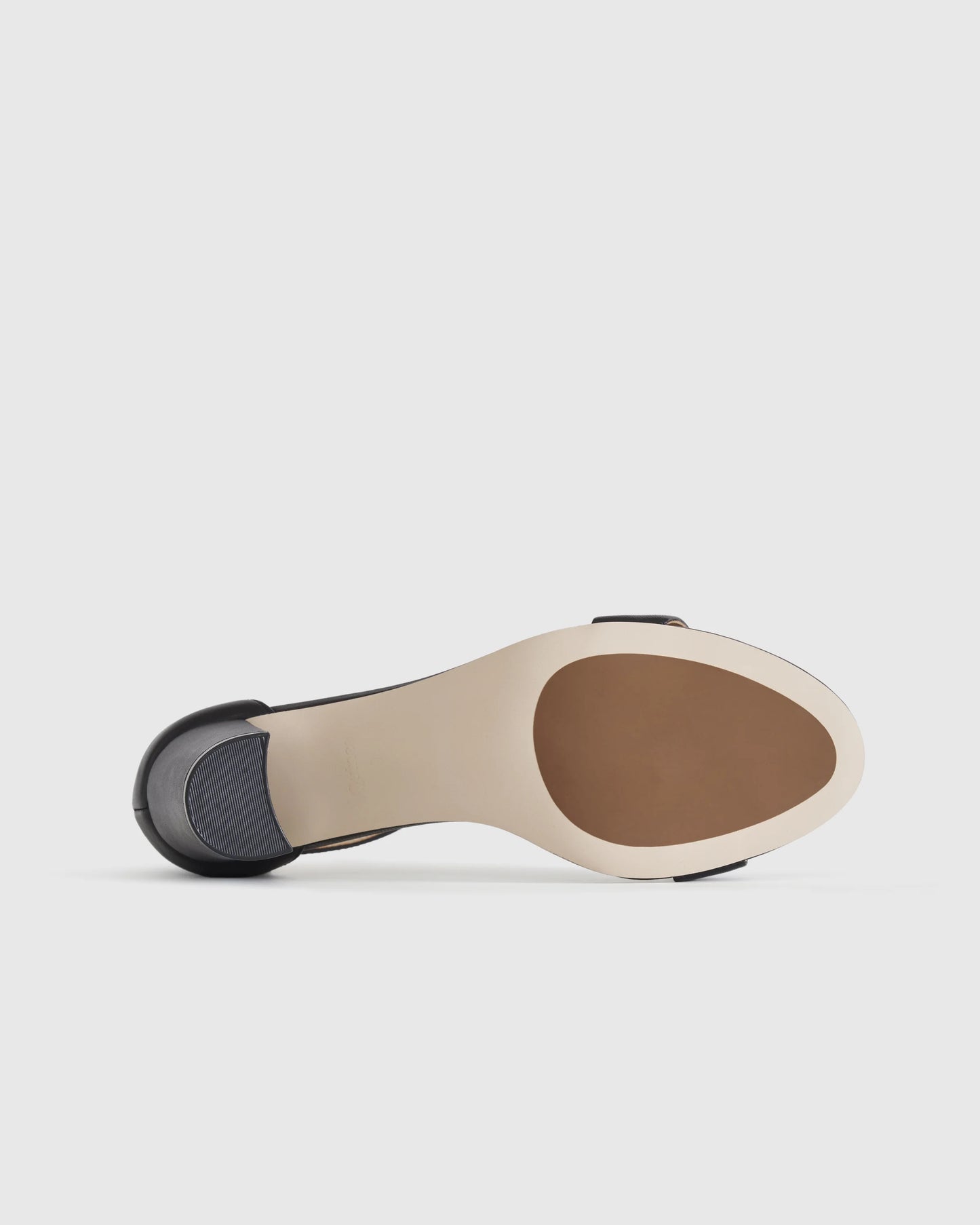 Italian Leather 65mm Block Heel - 5 / Cashew