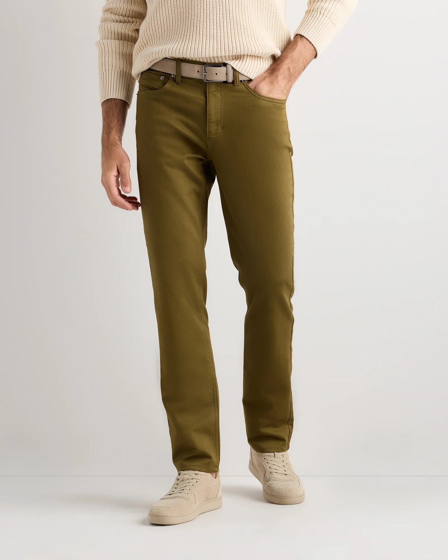Comfort Stretch Traveler 5-Pocket Pants - Straight - 28X30 / Military Olive