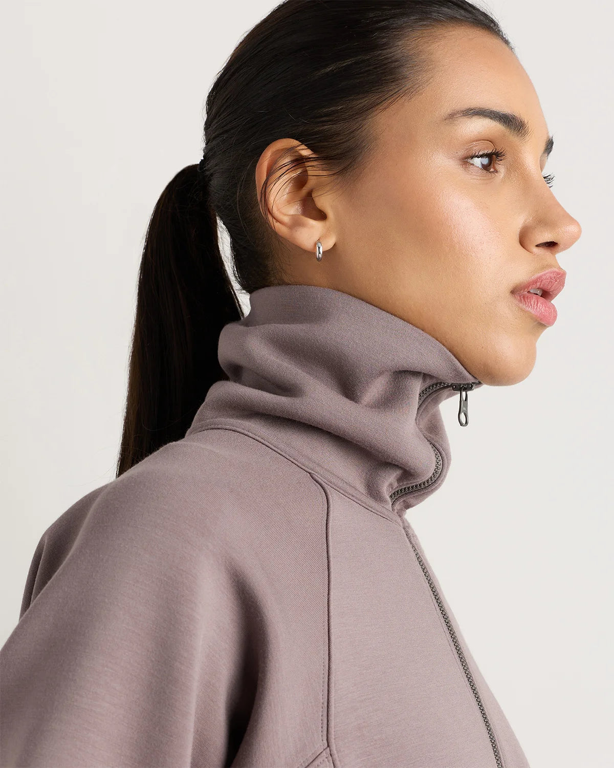 CloudComfort Half Zip Sweatshirt - XS / Pebble Beige
