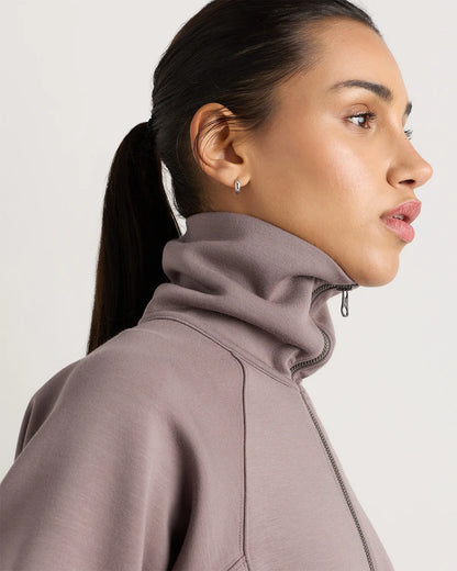CloudComfort Half Zip Sweatshirt - XS / Pebble Beige