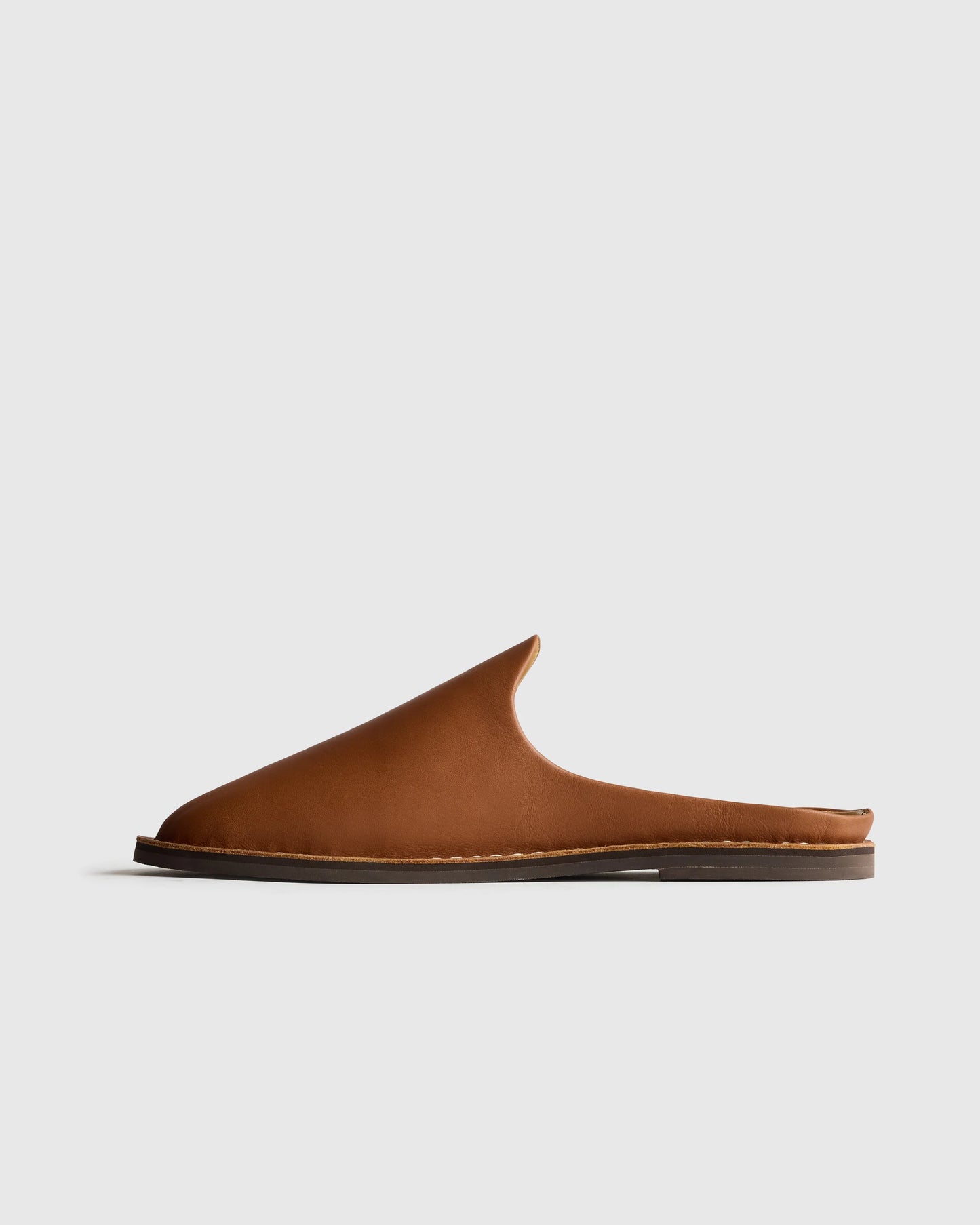Italian Leather Mule Slip-On - 7 / Sand