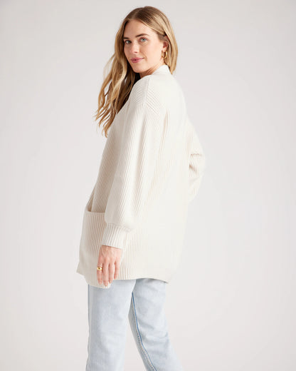 100% Organic Cotton Oversized Cardigan - XS / Camel