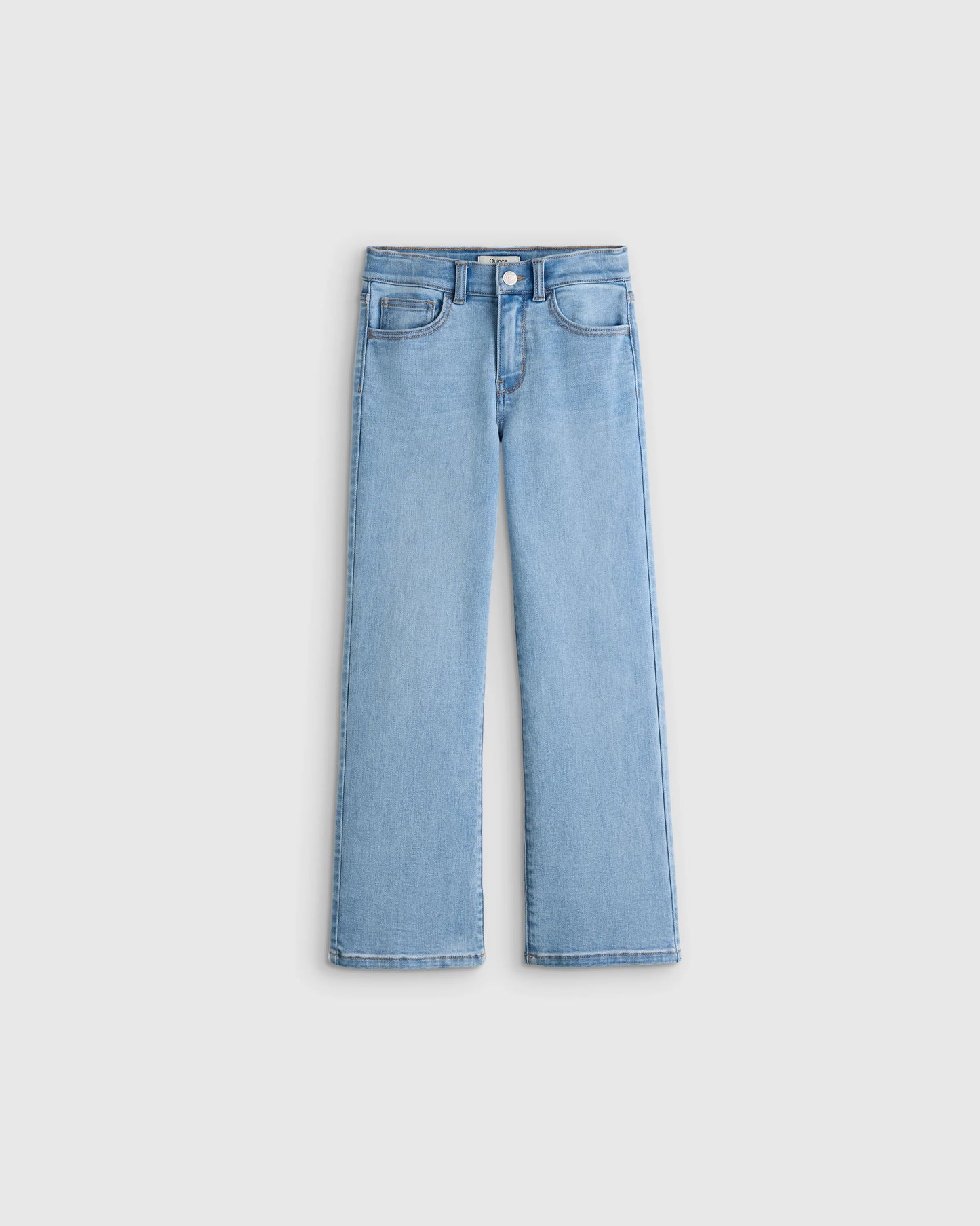 Girls Stretch Wide Leg Jeans - 6 / Light Wash
