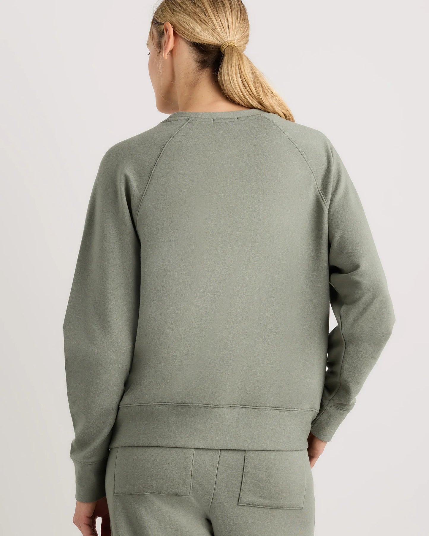 SuperSoft Fleece Crew - XS / Smoked Thyme Green