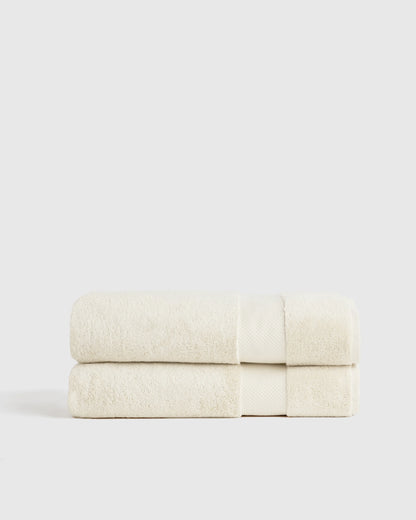 Turkish Ultra Plush Bath Sheet (Set of 2) - One Size / White