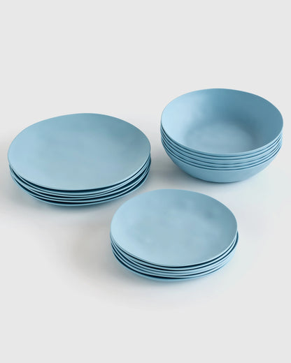 Outdoor Melamine 18pc Dinnerware Set - One Size / Mint Green