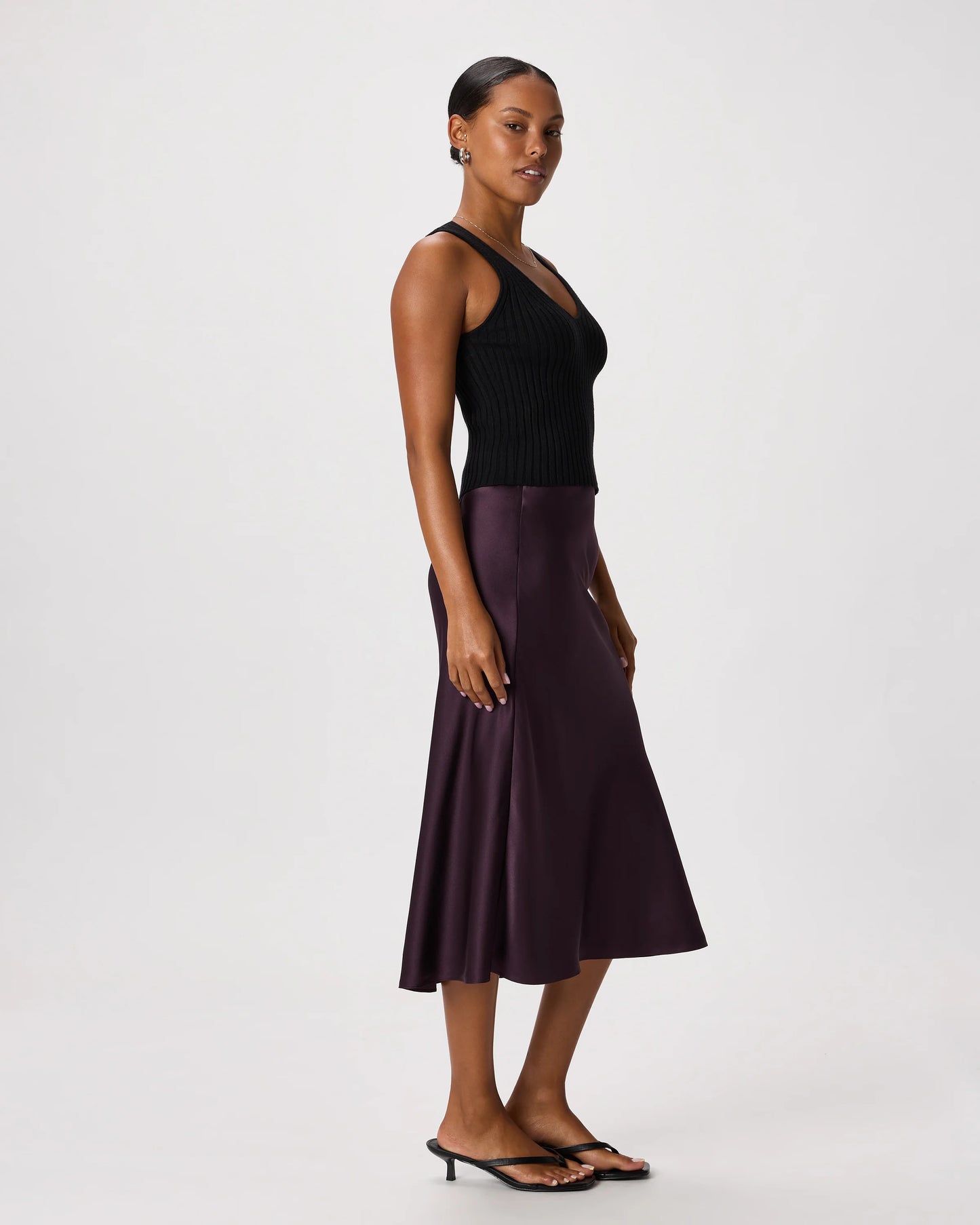 100% Washable Silk Skirt - XS / Champagne