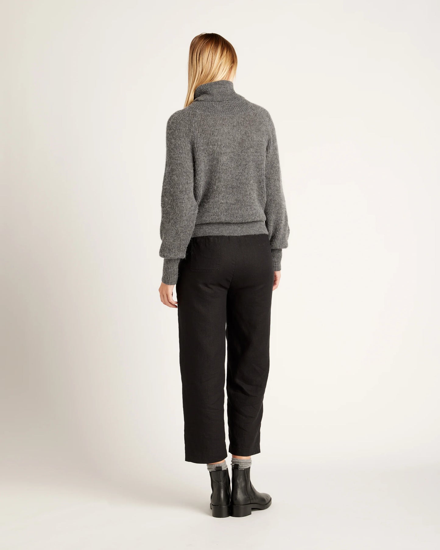 Baby Alpaca-Wool Turtleneck - XS / Light Grey
