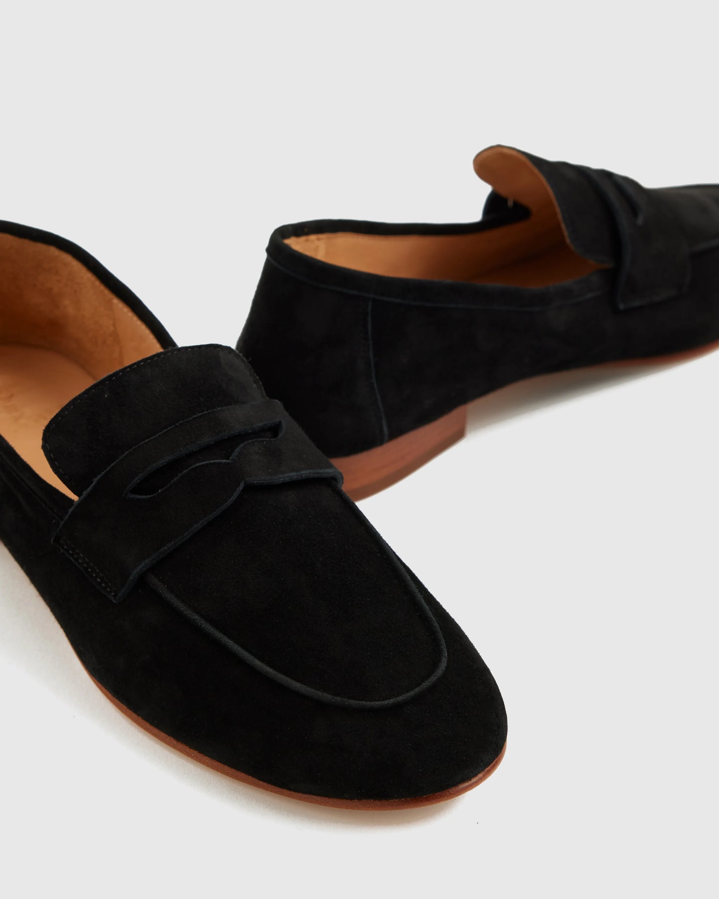Italian Suede Penny Loafer - 5 / Almond