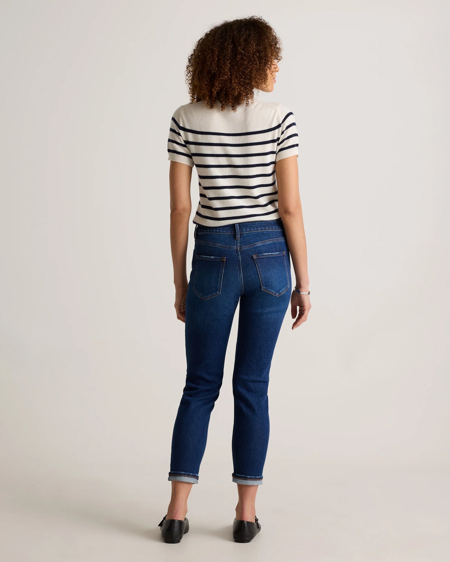 Luna Stretch Slim Boyfriend Jeans - 24 / Stormy Blue