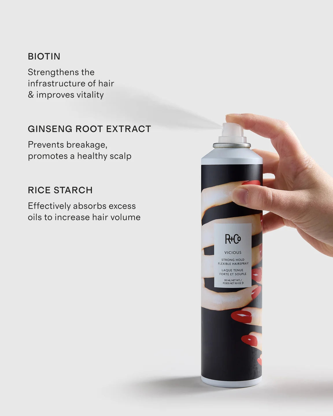 Vicious Strong Hold Hairspray by R+Co - One Size / No Color