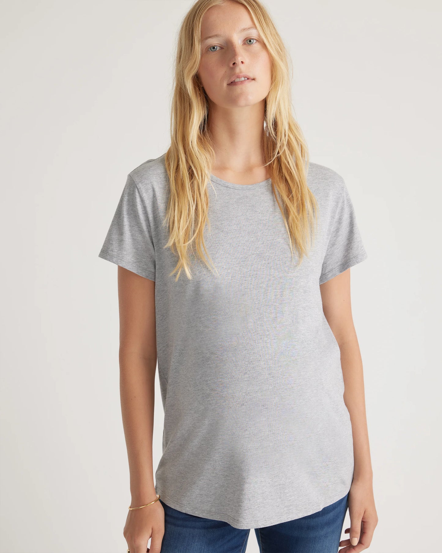 Cotton Modal Maternity Crew Neck Tee (2-pack) - XS / Black/Redwood Brown