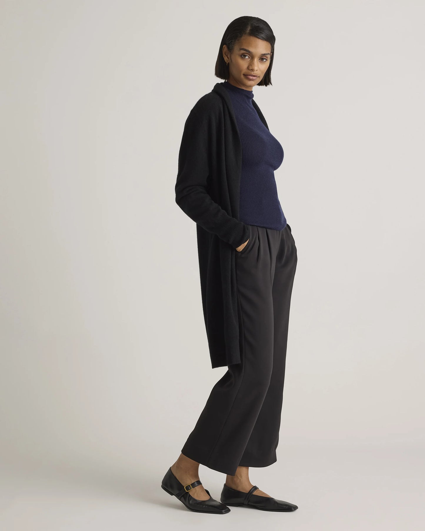 Mongolian Cashmere Duster Cardigan Sweater - XS / Oatmeal