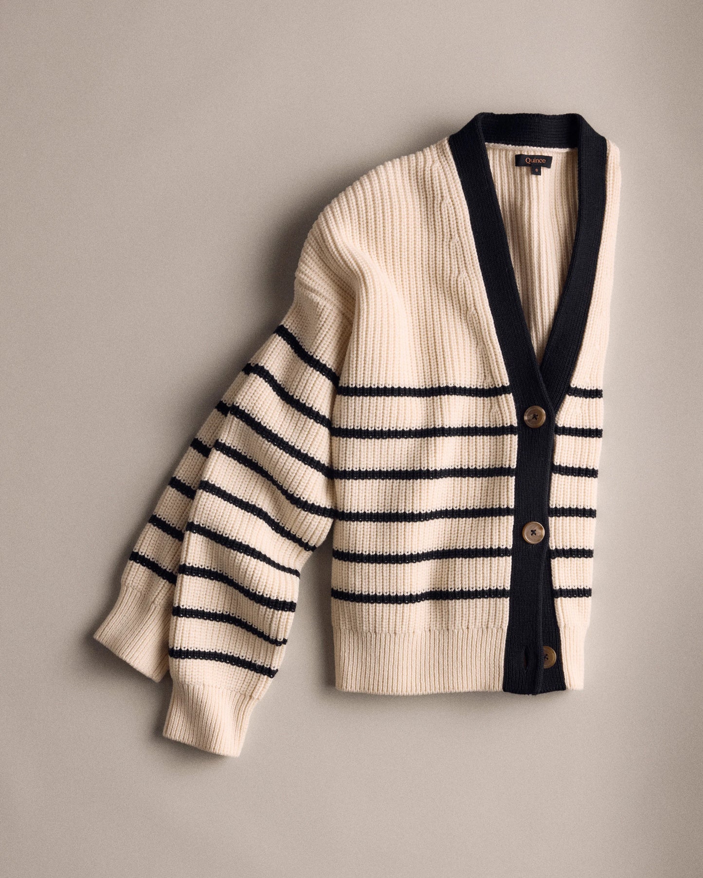 100% Organic Cotton Fisherman Boxy Cropped Cardigan - XS / Sapphire Blue