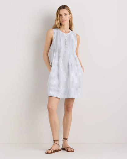 100% European Linen Sleeveless Swing Dress - XS / Classic Mini Gingham