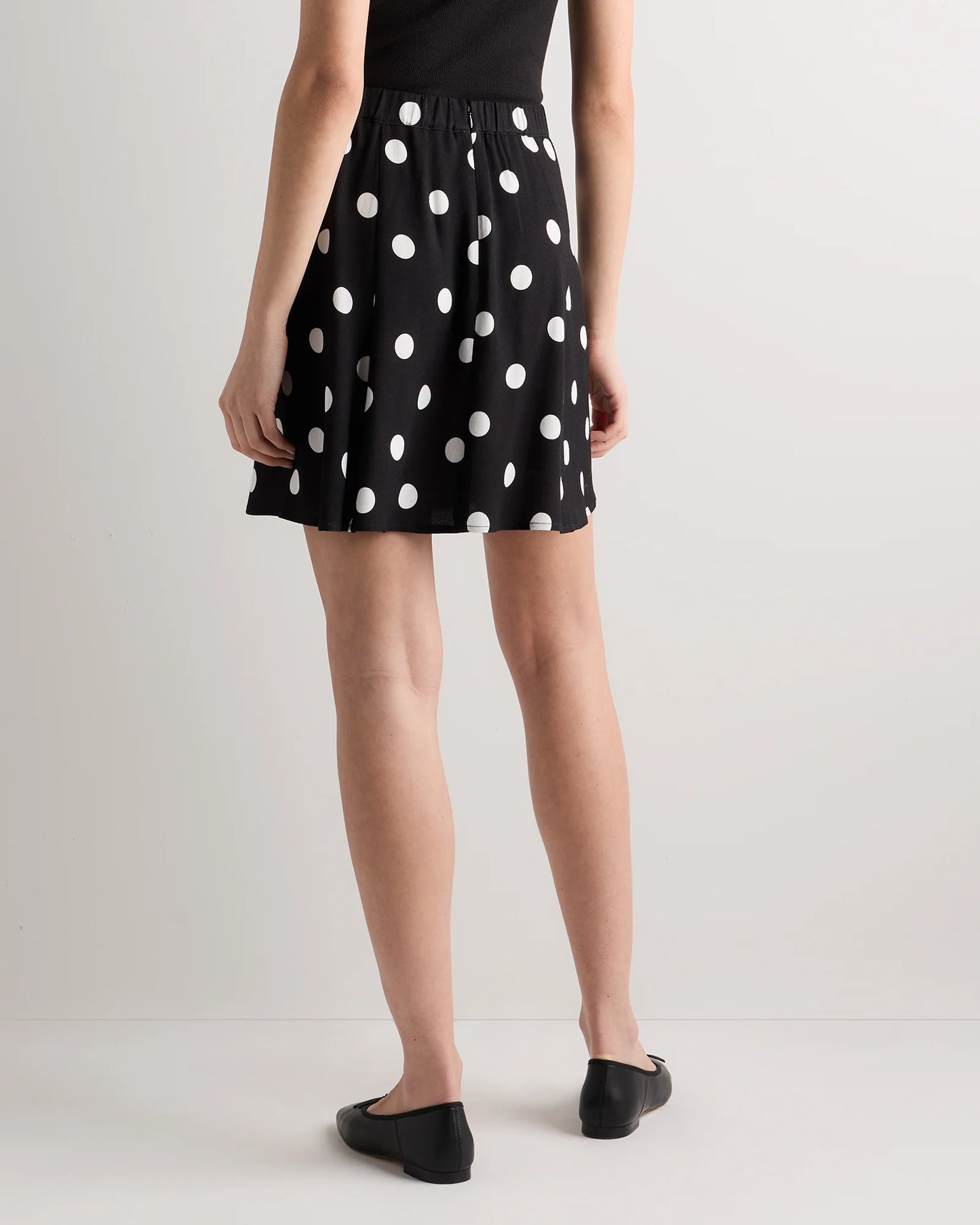 Lightweight Crepe A-Line Mini Skirt - XS / Moonstone Blue