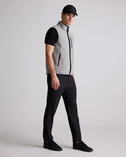Polar Fleece Full-Zip Vest - S / Gravel
