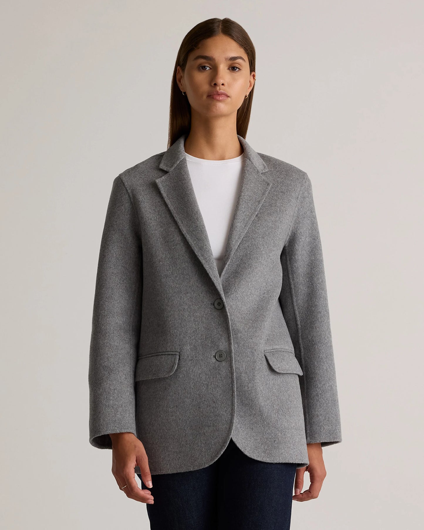 Double-Faced Merino Wool Soft Blazer - XS / Caramel
