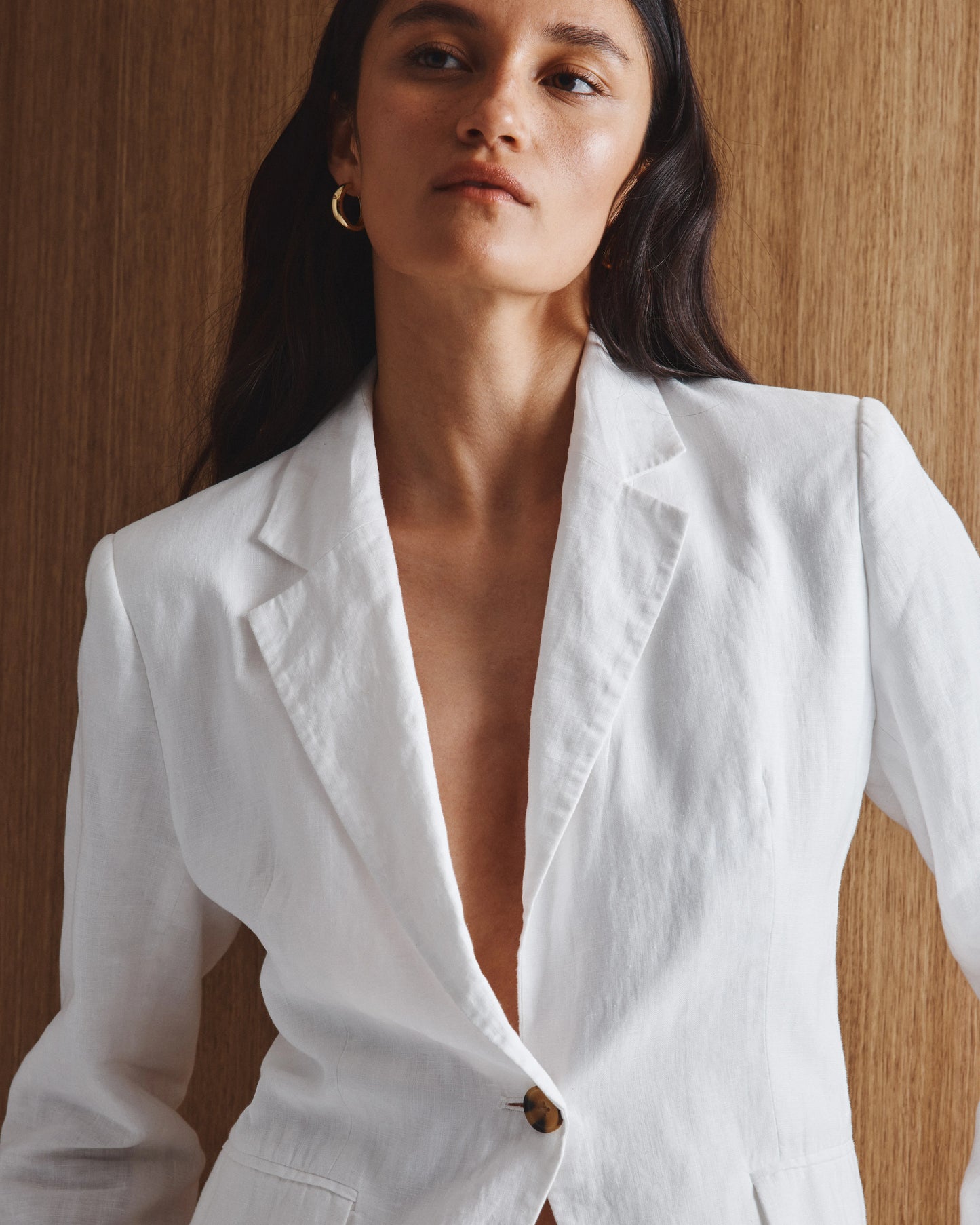 100% European Linen Structured Blazer - XS / French Blue